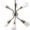 Beliani Riippuvalaisin 6 Polttimoa Metalli Valkoinen/Kulta Aroyo Flash Sale