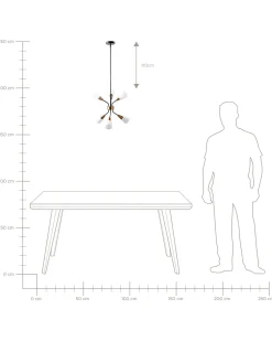 Beliani Riippuvalaisin 6 Polttimoa Metalli Valkoinen/Kulta Aroyo Flash Sale