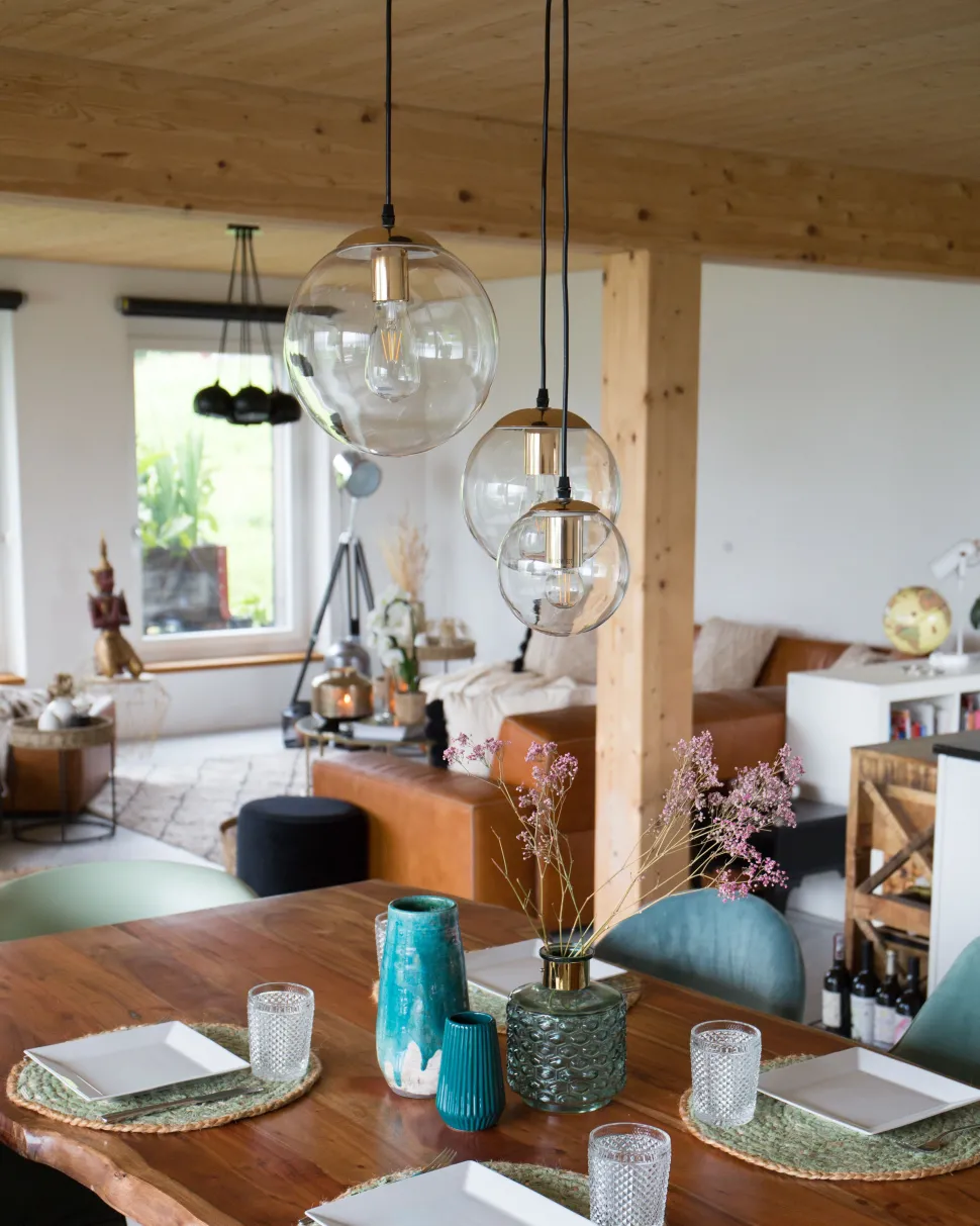 Beliani Riippuvalaisin 3 Polttimoa Lasi Kirkas Ladon Cheap