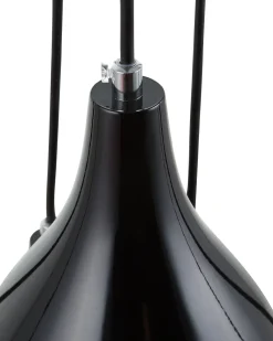 Beliani Riippuvalaisin 5 Polttimoa Metalli Musta Savio Hot