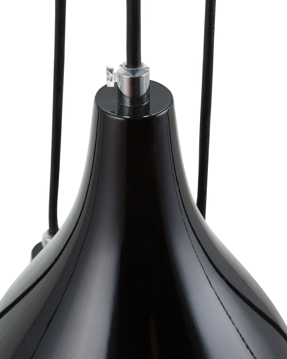 Beliani Riippuvalaisin 5 Polttimoa Metalli Musta Savio Hot