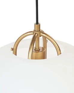 Beliani Riippuvalaisin 3 Polttimoa Metalli Kulta/Valkoinen Nattai Flash Sale