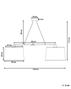 Beliani Riippuvalaisin 2 Polttimoa Kangas Musta Fucino Cheap