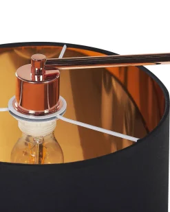 Beliani Riippuvalaisin 2 Polttimoa Kangas Musta Fucino Cheap