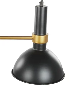 Beliani Riippuvalaisin 3 Polttimoa Metalli Musta/Kulta Beles Flash Sale