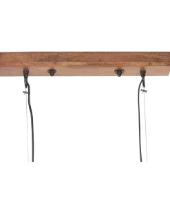 Beliani Riippuvalaisin 2 Polttimoa Mangopuu/Lasi Vaalea Puu Penna Discount