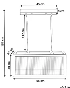 Beliani Riippuvalaisin 2 Polttimoa Mangopuu/Lasi Vaalea Puu Penna Discount