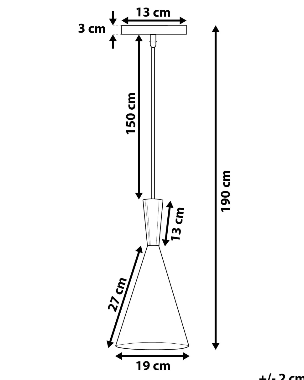 Beliani Riippuvalaisin Alumiini Harmaa/Kupari Tagus Outlet