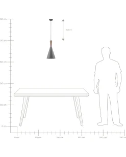 Beliani Riippuvalaisin Alumiini Harmaa/Kupari Tagus Outlet