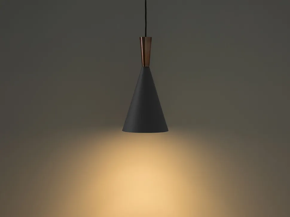 Beliani Riippuvalaisin Alumiini Harmaa/Kupari Tagus Outlet