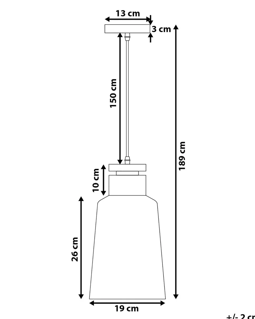 Beliani Riippuvalaisin Alumiini Musta Neva Shop