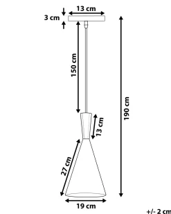 Beliani Riippuvalaisin Alumiini Musta/Kupari Tagus Online