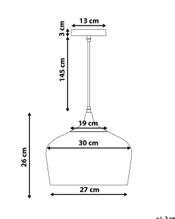 Beliani Riippuvalaisin Alumiini Musta Angara Clearance