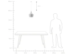 Beliani Riippuvalaisin Alumiini Valkoinen Fraser Flash Sale