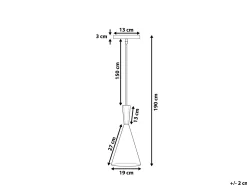 Beliani Riippuvalaisin Alumiini Valkoinen Tagus New