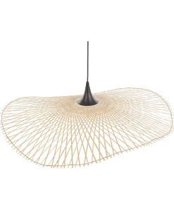 Beliani Riippuvalaisin Bambu Iso Vaalea Puu Floyd Sale