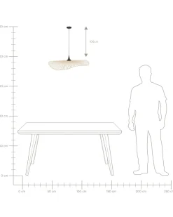 Beliani Riippuvalaisin Bambu Iso Vaalea Puu Floyd Sale