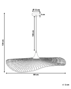 Beliani Riippuvalaisin Bambu Iso Vaalea Puu Floyd Sale