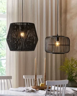 Beliani Riippuvalaisin Bambu Musta Macheke Flash Sale