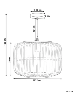 Beliani Riippuvalaisin Bambu Musta Macheke Flash Sale