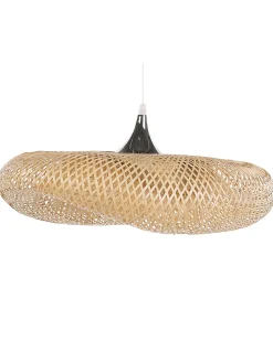 Beliani Riippuvalaisin Bambu Pieni Vaalea Puu Boyne Discount