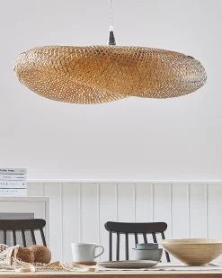 Beliani Riippuvalaisin Bambu Pieni Vaalea Puu Boyne Discount