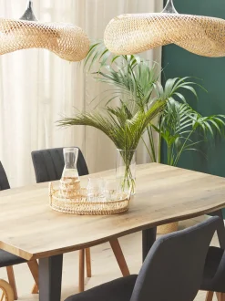 Beliani Riippuvalaisin Bambu Pieni Vaalea Puu Boyne Discount