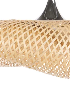 Beliani Riippuvalaisin Bambu Pieni Vaalea Puu Boyne Discount