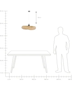 Beliani Riippuvalaisin Bambu Pieni Vaalea Puu Boyne Discount