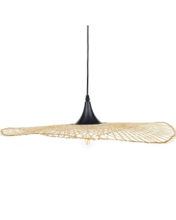 Beliani Riippuvalaisin Bambu Pieni Vaalea Puu Floyd New