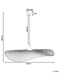 Beliani Riippuvalaisin Bambu Pieni Vaalea Puu Floyd New