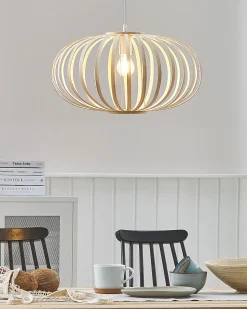 Beliani Riippuvalaisin Bambu Vaalea Puu Havel Shop