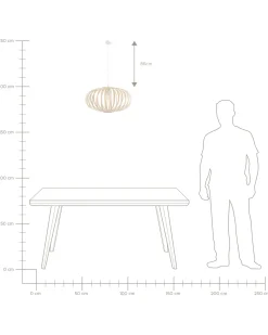 Beliani Riippuvalaisin Bambu Vaalea Puu Havel Shop