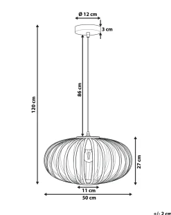 Beliani Riippuvalaisin Bambu Vaalea Puu Havel Shop