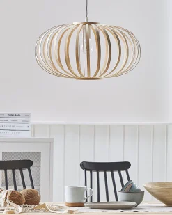 Beliani Riippuvalaisin Bambu Vaalea Puu Havel Shop