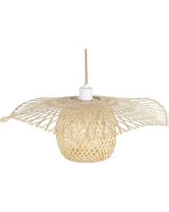 Beliani Riippuvalaisin Bambu Vaalea Puu Bonito Fashion