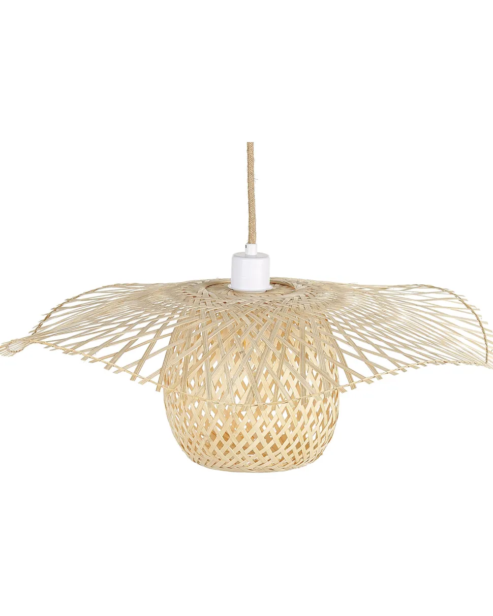 Beliani Riippuvalaisin Bambu Vaalea Puu Bonito Fashion