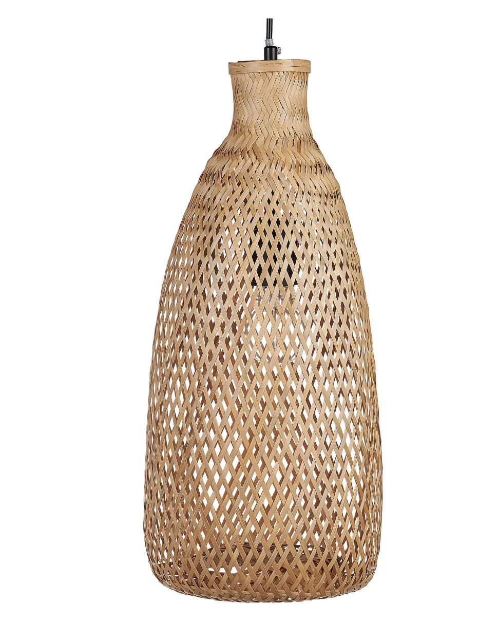 Beliani Riippuvalaisin Bambu Vaalea Puu Lwela Cheap