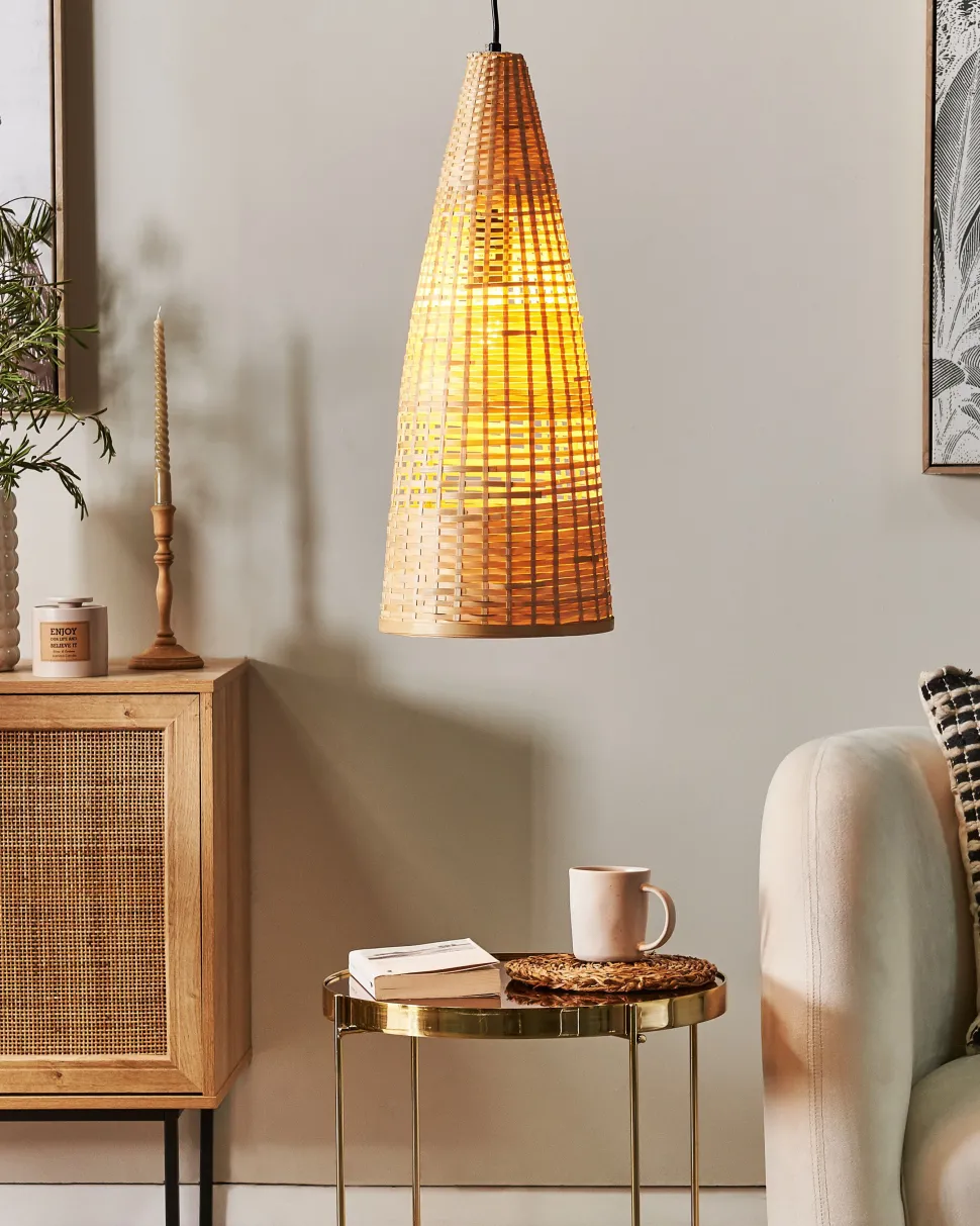 Beliani Riippuvalaisin Bambu Vaalea Puu Suam Cheap