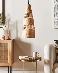 Beliani Riippuvalaisin Bambu Vaalea Puu Suam Cheap