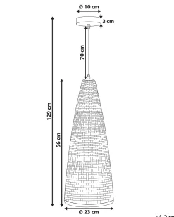 Beliani Riippuvalaisin Bambu Vaalea Puu Suam Cheap