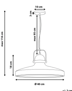 Beliani Riippuvalaisin Betoni Vaaleanharmaa Noatak Shop