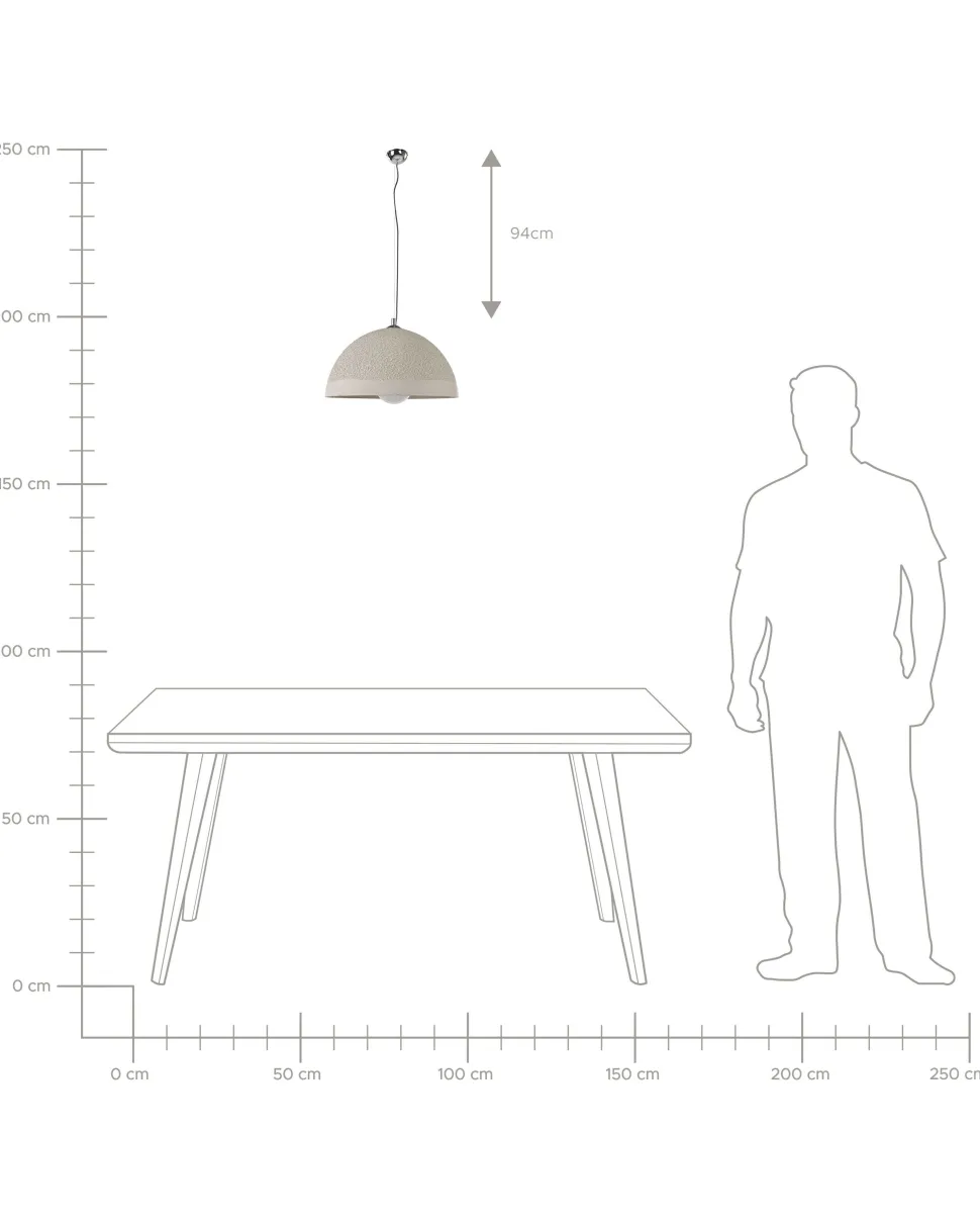 Beliani Riippuvalaisin Betoni Vaaleanharmaa Tanana Clearance