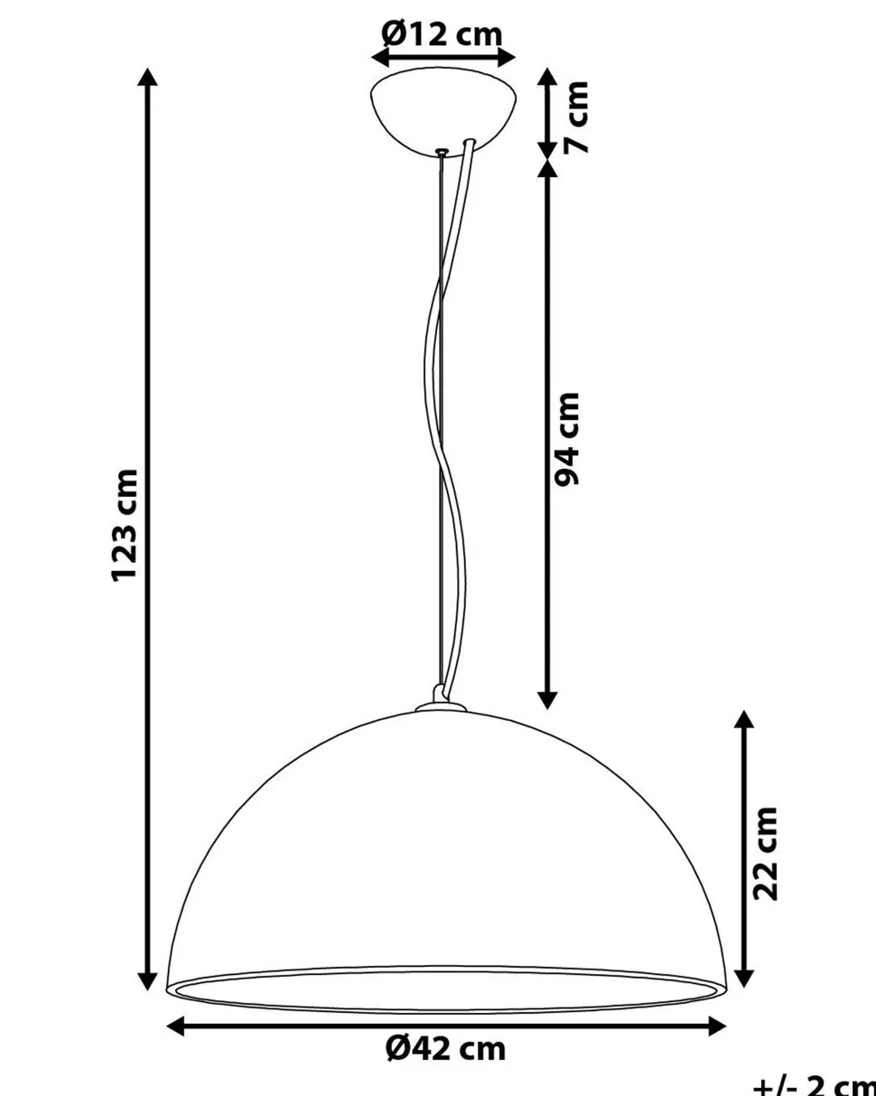 Beliani Riippuvalaisin Betoni Vaaleanharmaa Tanana Clearance