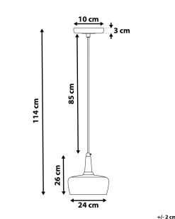 Beliani Riippuvalaisin Kipsi Valkoinen Burano Shop