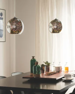 Beliani Riippuvalaisin Lasi Hopea Sessera Hot