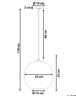 Beliani Riippuvalaisin Lasi Hopea Sessera Hot