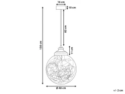 Beliani Riippuvalaisin Lasi Iso Hopea Beni Online