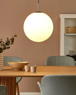 Beliani Riippuvalaisin Lasi Iso Valkoinen Barrow Fashion