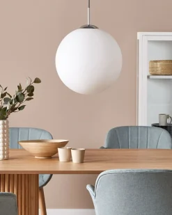 Beliani Riippuvalaisin Lasi Iso Valkoinen Barrow Fashion